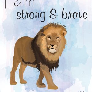 I Am Strong & Brave Affirmation Poster