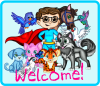 I Am Growing Happy Welcome Badge with all characters