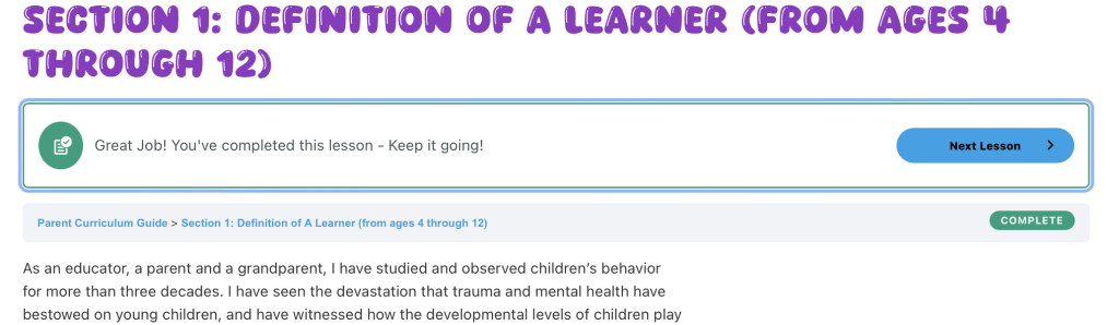 I Am Growing Happy Parent Guide Screenshot
